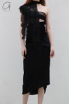 Un Morceau Yangliu Double Layer Twisted Half -skirt UM231XZ14
